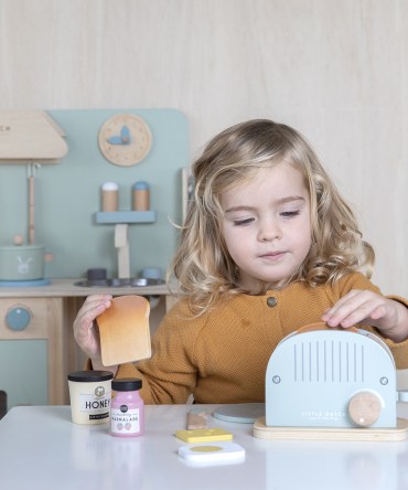 alt="Little Dutch -Set de toaster en bois - Jeu d'imitation pour enfant petit déjeuner"