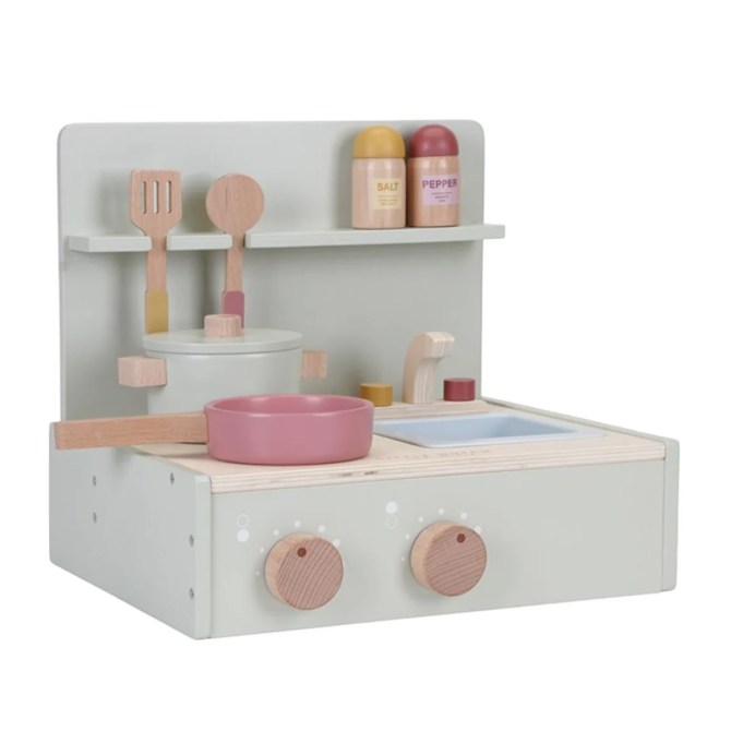alt="Little Dutch -Mini cuisine en bois - Petite cuisine de table pour enfants en bois"