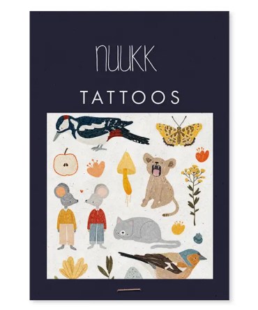 alt="Nuuk- Tattoos - Tatouages pour enfants vegan avec animaux - Nature"