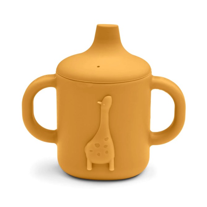 alt="Liewood - Tasse à bec jaune en silicone pour bébé - Amelio - Yellow"