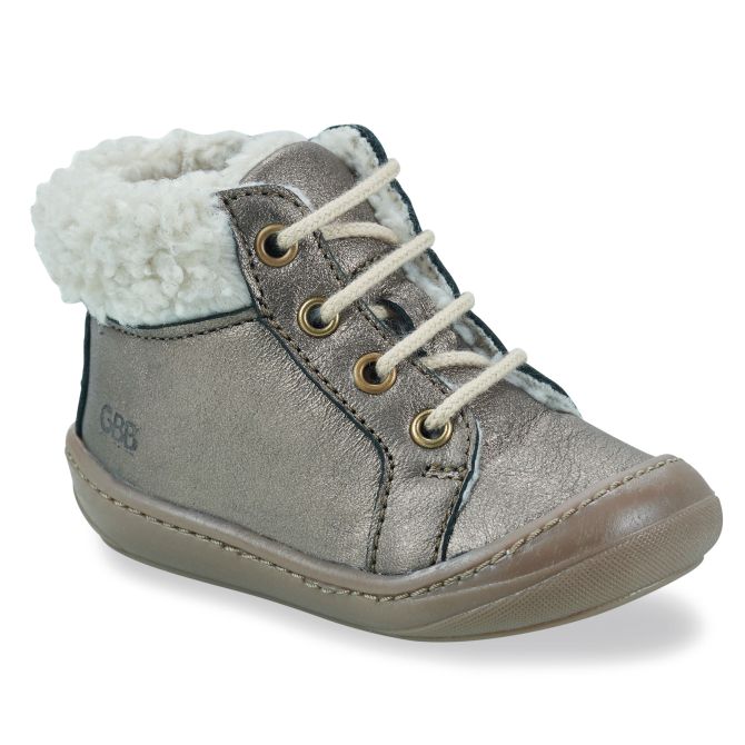 alt="GBB - Chaussures en cuir pour bébé - - Chaussure souple et chaude premiers pas - - Aboco - Bronze"