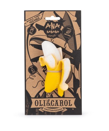 alt="Oli & Carol - Anneau de dentition en silicone - Jouet de bain bébé - Banane - Ana the banana"
